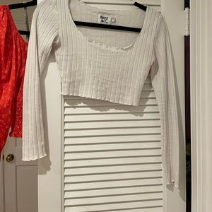 White cropped long sleeve- Princess Polly